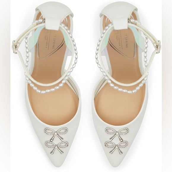 Call It Spring - Women's Sparkling Pump - white - size 10 - new - Picture 1 of 11